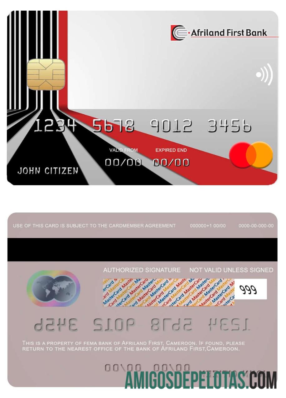 Camarões Afriland First Bank Mastercard baixar para verificação